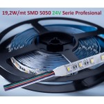 Tira LED Flexible 24V 19,2W/mt 60 Led/mt SMD 5050 IP20 RGBW (Frío, Neutro ó Cálido), Serie Profesional, rollo 5 mts Tira LED Flexible 24V 19,2W/mt 60 Led/mt SMD 5050 IP20 RGBW (Frío, Neutro ó Cálido), Serie Profesional, rollo 5 mts
